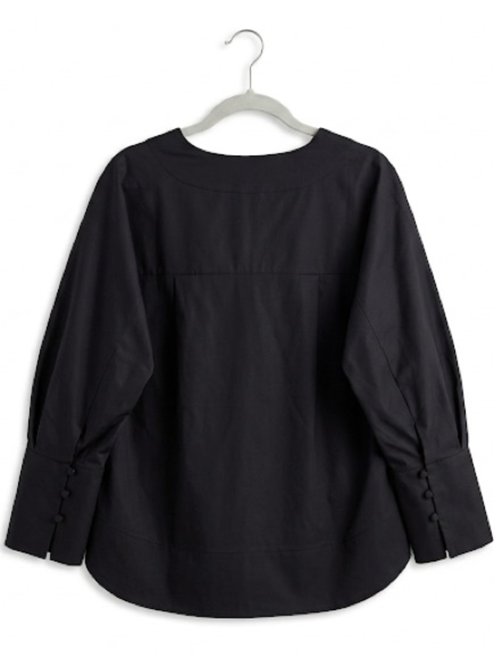 Black Harshman Monica Popover Blouse NWT Minimalist Avant Garde Small Runs Large - Picture 4 of 4